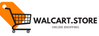 Logo of WalMart Store with a shopping cart icon on a white background